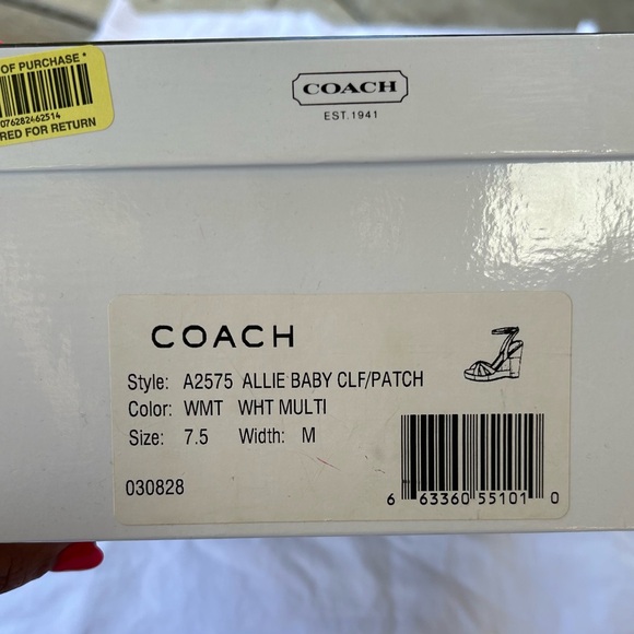 Coach Patchwork wedge Sandal size 7.5m - Picture 4 of 8